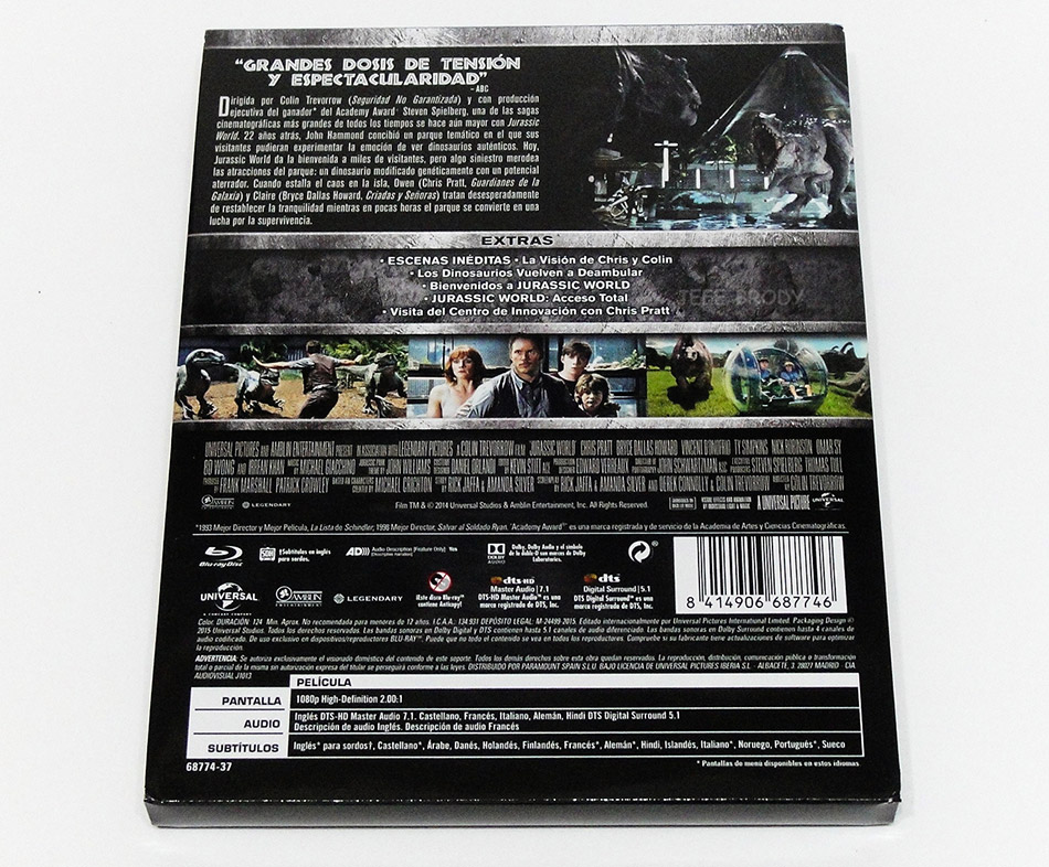 Fotografías del Steelbook de Jurassic World en Blu-ray 2