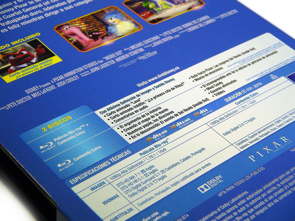 Fotografías del Steelbook de Del Revés (Inside Out) en Blu-ray 6