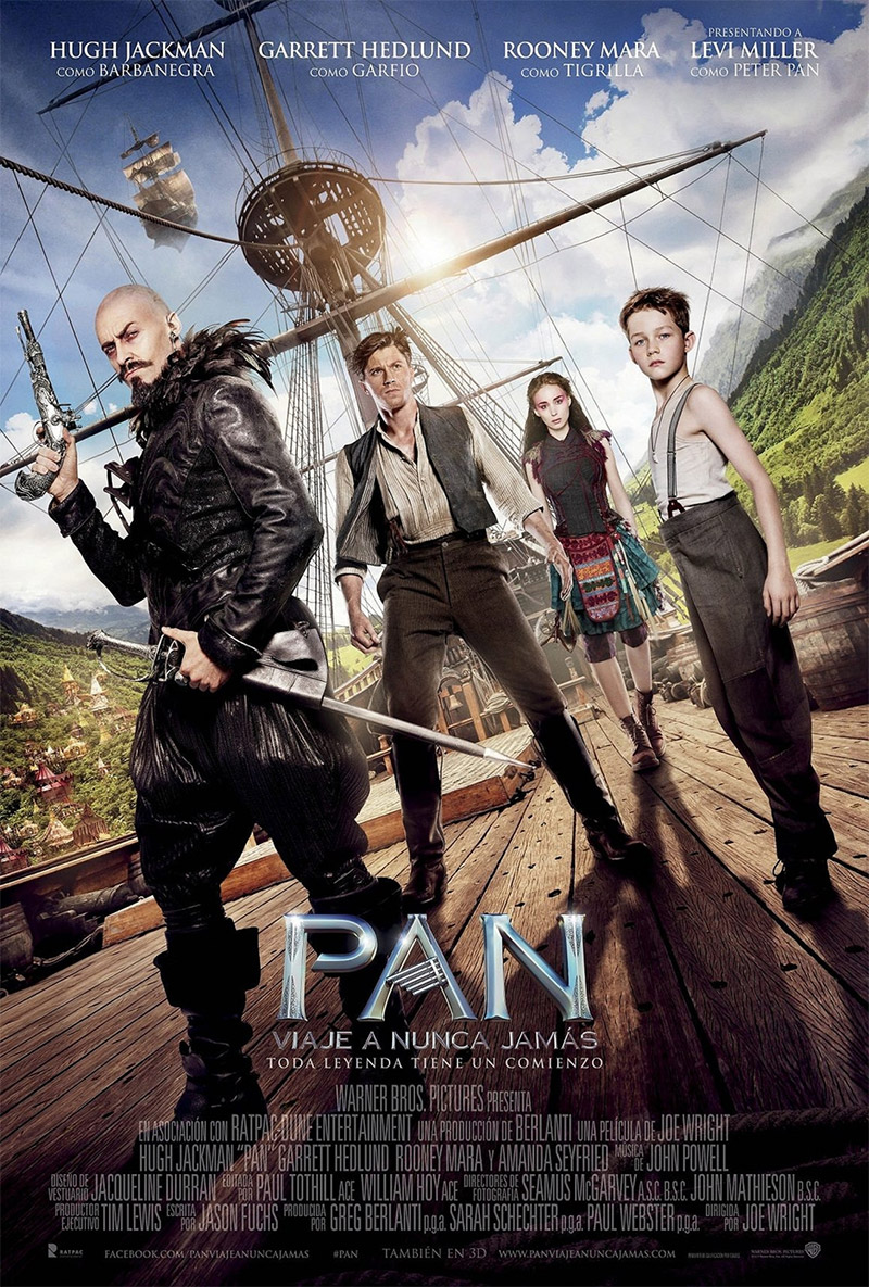 Pan (Viaje a Nunca Jamás) anunciada en Blu-ray 3D y 2D