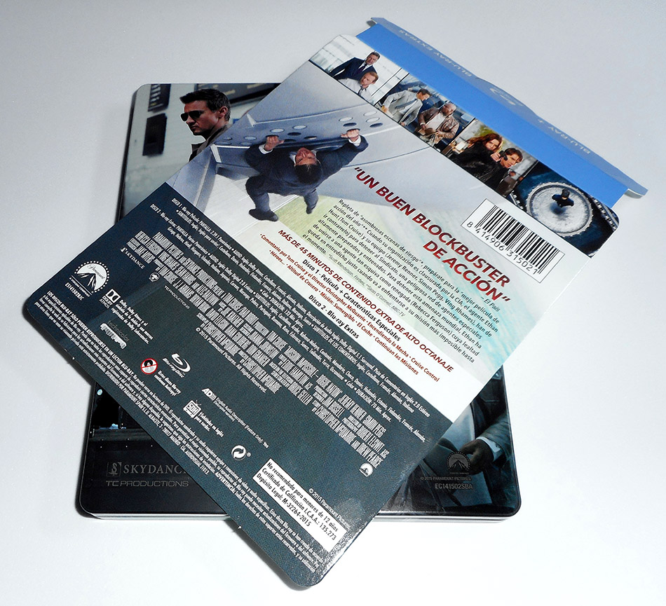 Fotografías del Steelbook de Misión Imposible: Nación Secreta en Blu-ray 5