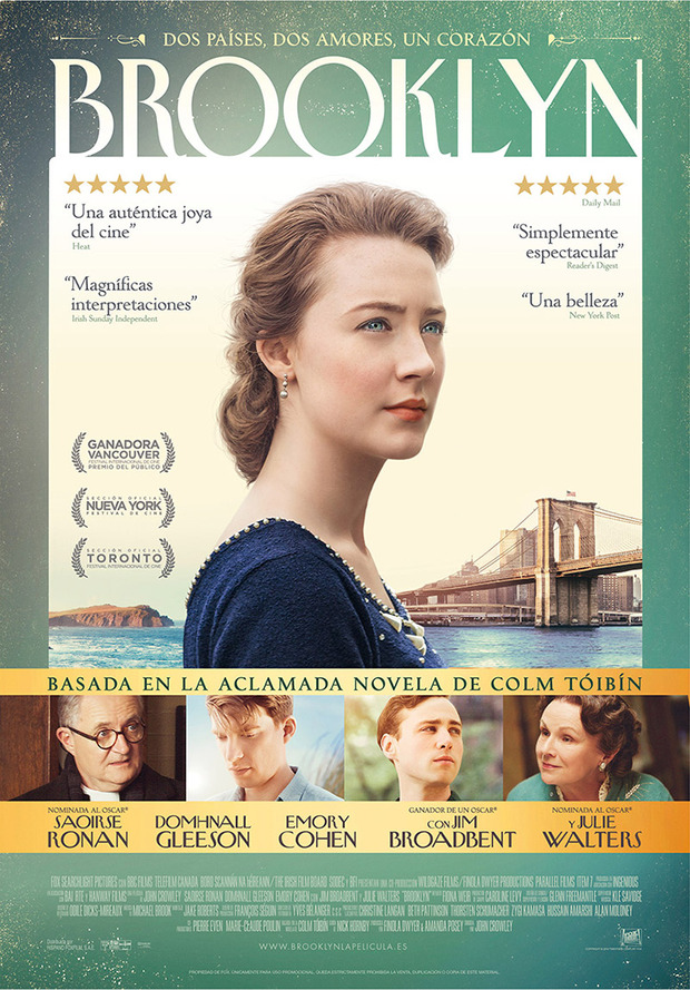 Tráiler de Brooklyn, nominada a tres Oscar