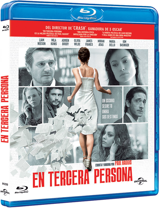 Diseño de la carátula de En Tercera Persona en Blu-ray 1