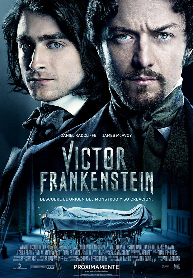 Tráiler de Victor Frankenstein con Daniel Radcliffe y James McAvoy