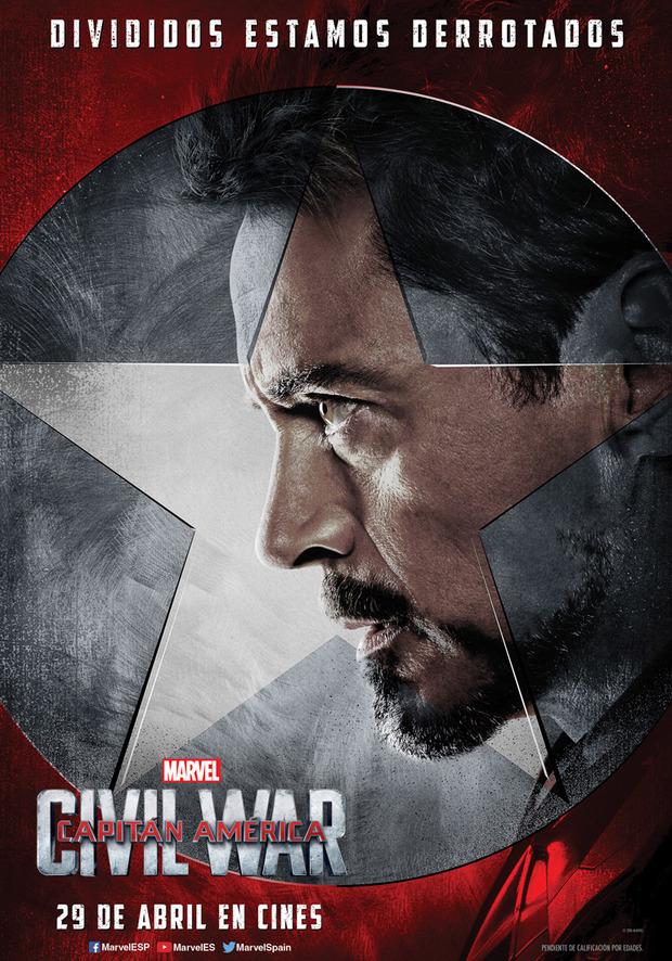 Pósters de personajes de Capitán América: Civil War 1