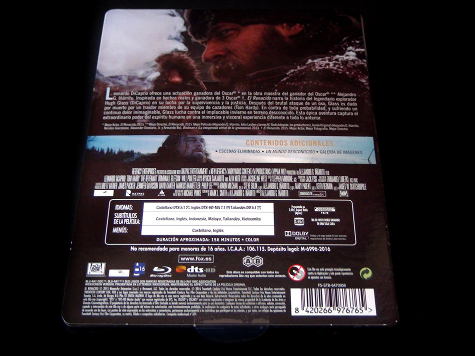 Fotografías del Steelbook de El Renacido en Blu-ray 6