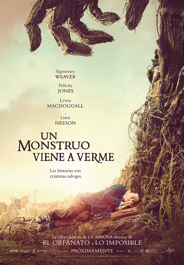 Teaser póster de Un Monstruo Viene a Verme, dirigida por Bayona
