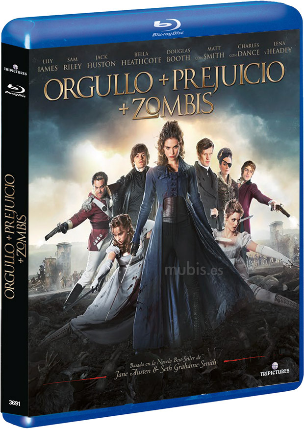 Carátula y contenidos de Orgullo + Prejuicio + Zombis en Blu-ray