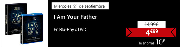 Oferta Bang! Documental I Am Your Father sobre Darth Vader por 4,99 €