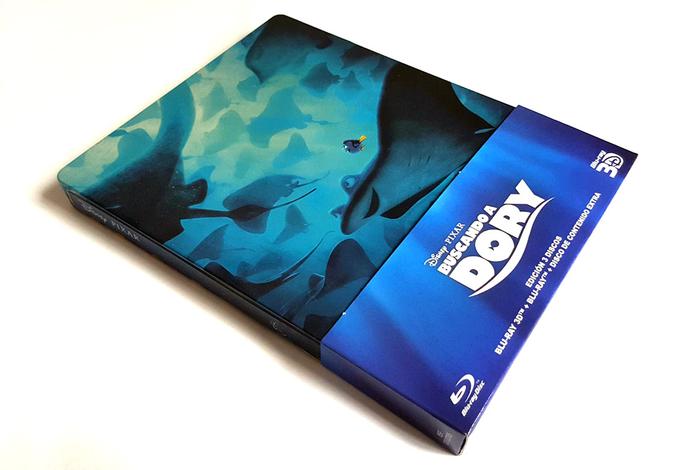 Fotografías del Steelbook de Buscando a Dory en Blu-ray 3D y 2D 2