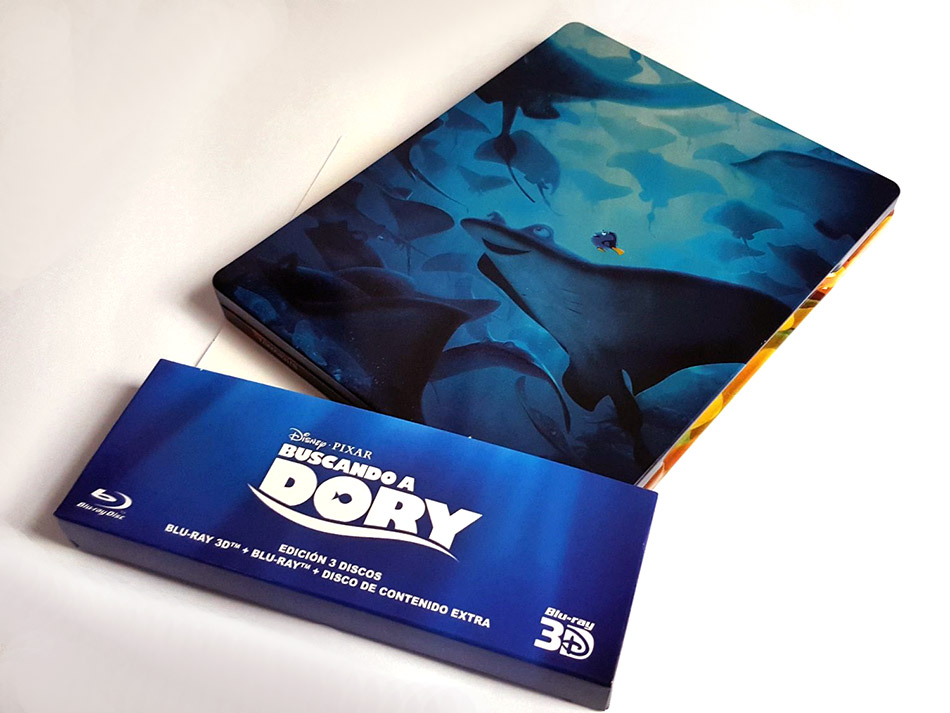 Fotografías del Steelbook de Buscando a Dory en Blu-ray 3D y 2D 9