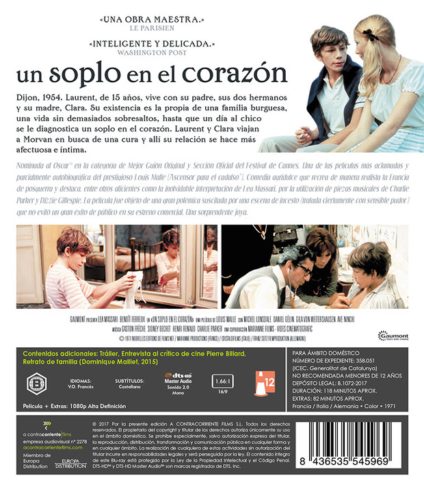 Detalles del Blu-ray de Un Soplo en el Corazón 3