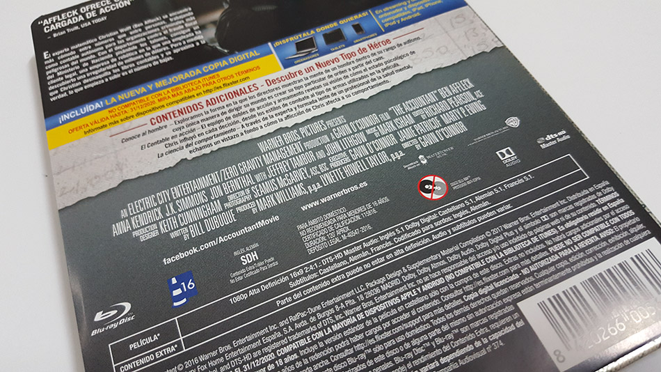 Fotografías del Steelbook exclusivo de El Contable en Blu-ray 4