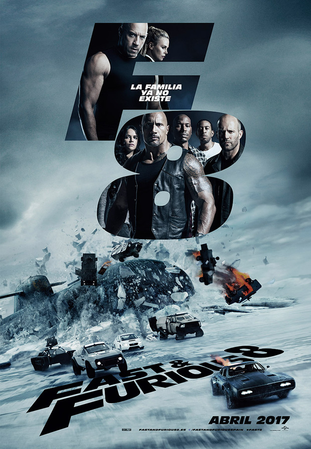 Póster final de Fast & Furious 8, la película más larga de la franqucia