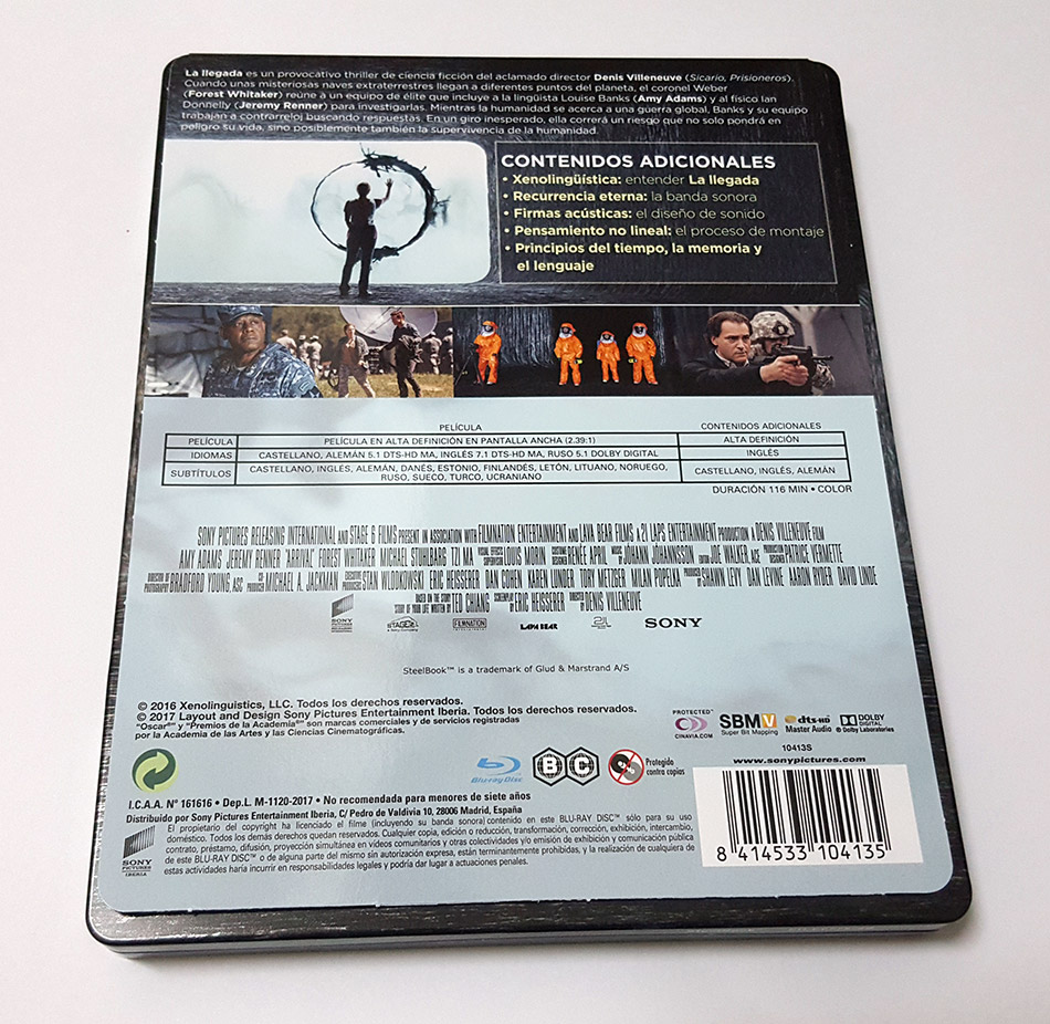 Fotografías del Steelbook de La Llegada en Blu-ray 3