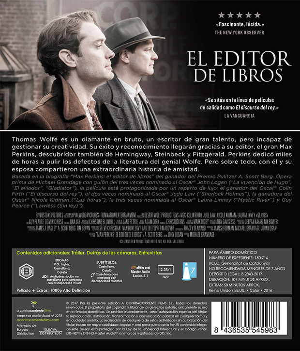 Carátula completa del Blu-ray de El Editor de Libros 3