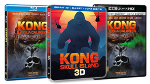 Carátulas de Kong: La Isla Calavera en Blu-ray, 3D, Steelbook y UHD 4K