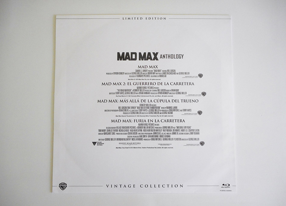 Fotografías del Vinilo con la colección Mad Max en Blu-ray 4