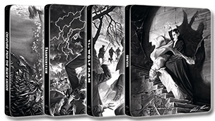 Steelbook de los monstruos clásicos de Universal diseñados por Alex Ross