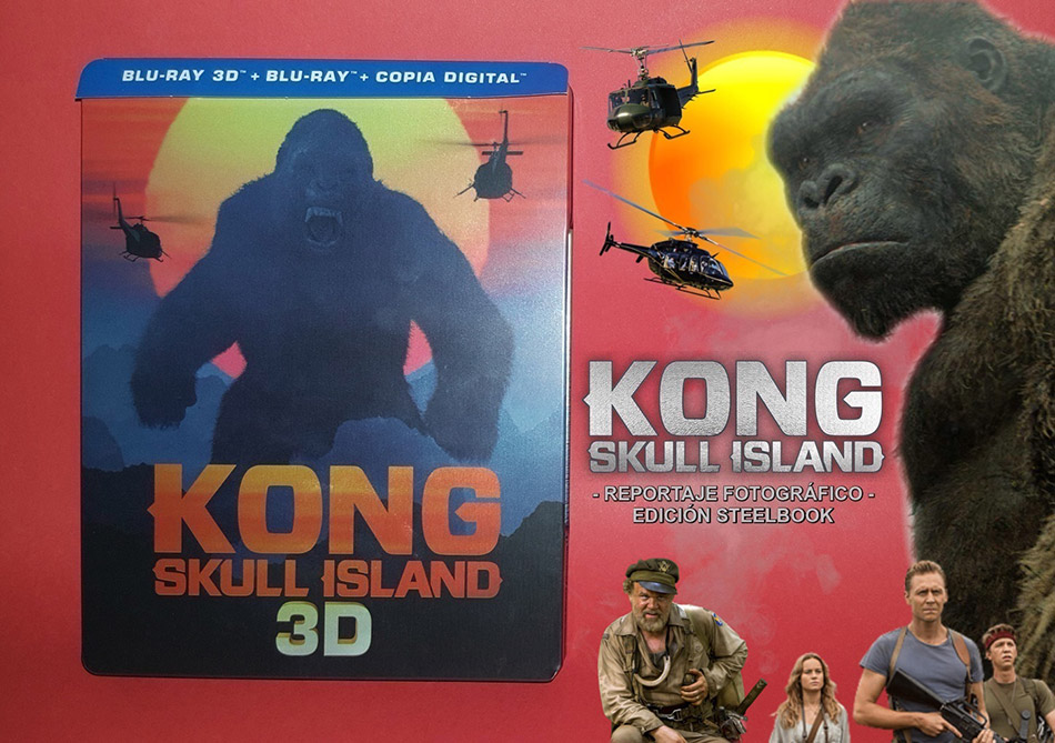 Fotografías de Steelbook de Kong: La Isla Calavera en Blu-ray 3D y 2D 1