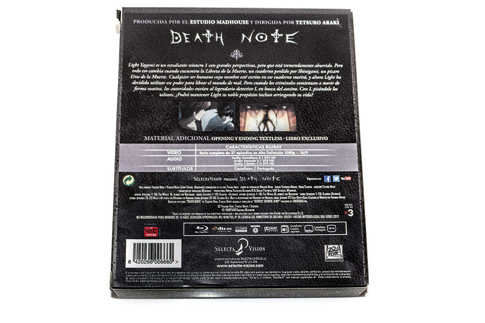 Fotografías de la edición coleccionista de la serie Death Note en Blu-ray 6