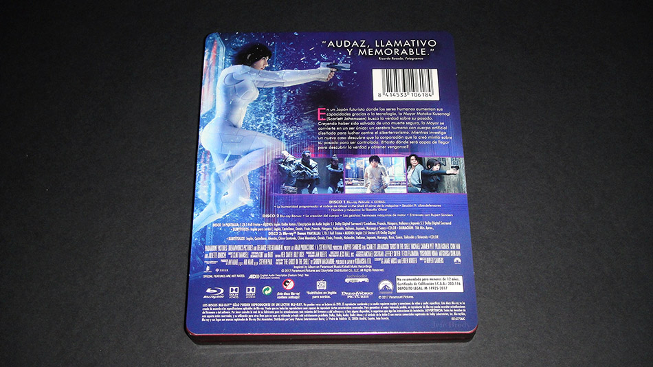 Fotografías del Steelbook de Ghost in the Shell: El Alma de la Máquina Blu-ray 3