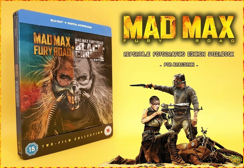 Fotografías del Steelbook de Mad Max: Furia en la Carretera Black & Chrome en Blu-ray (Zavvi) 1