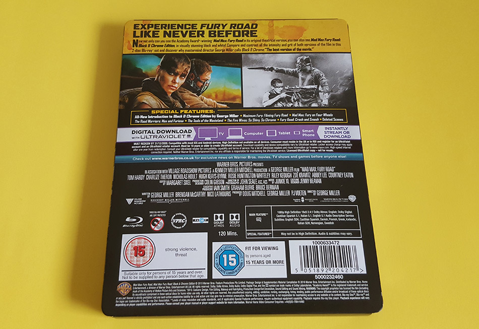 Fotografías del Steelbook de Mad Max: Furia en la Carretera Black & Chrome en Blu-ray (Zavvi) 4