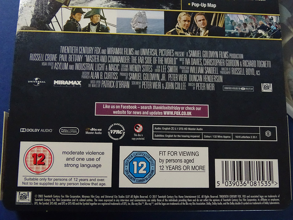 Fotografías del Steelbook de Master and Commander en Blu-ray (UK) 12