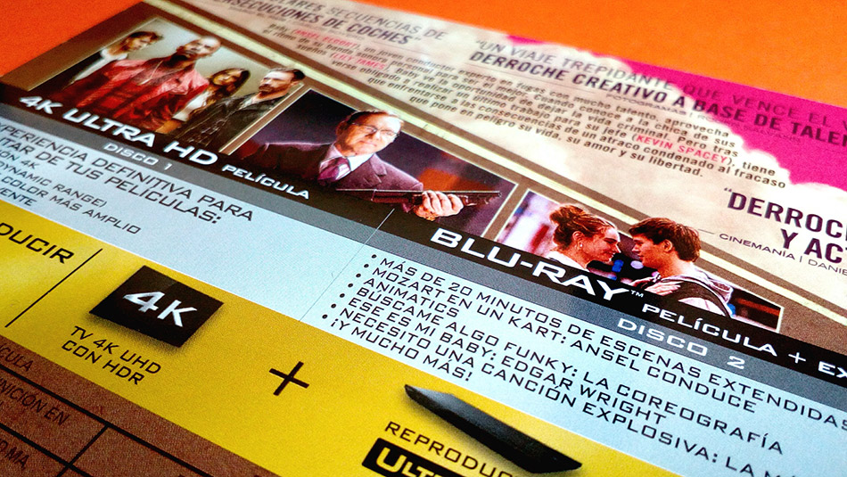 Fotografías del Steelbook exclusivo de Baby Driver en Blu-ray y UHD 4K 5