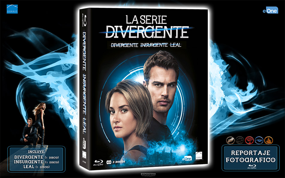 Fotografías del Digipak de la Serie Divergente en Bluray 1