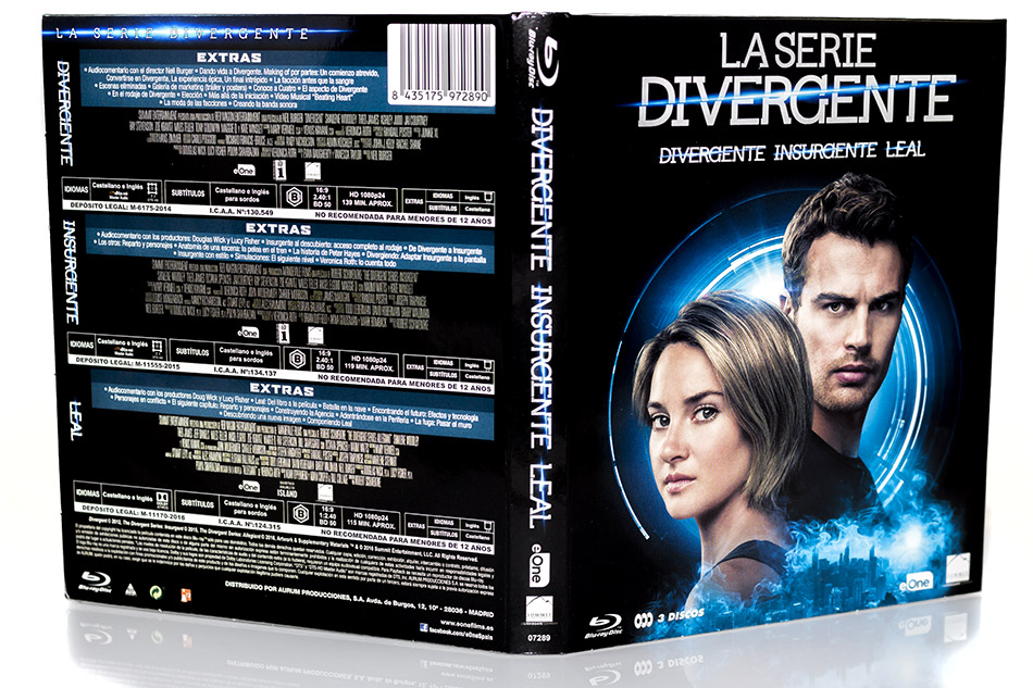 Fotografías del Digipak de la Serie Divergente en Bluray 10