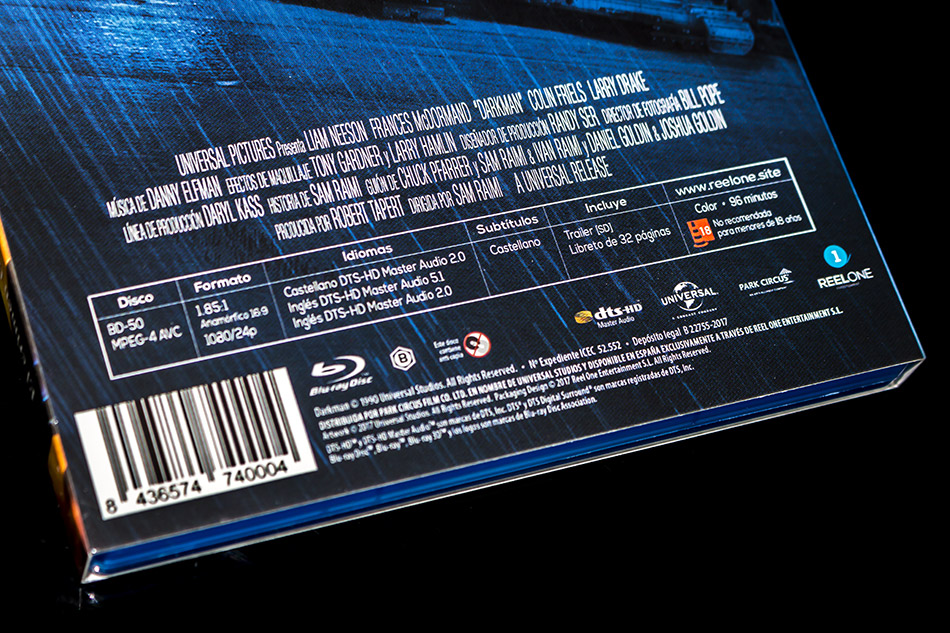 Fotografías del Blu-ray con funda y libreto de Darkman 8