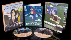 Fotografías del Digipak de El Caso de Hana y Alice en Blu-ray