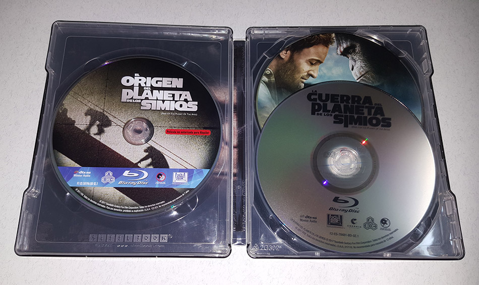 Fotografías del Steelbook de la Trilogía El Planeta de los Simios en Blu-ray 17