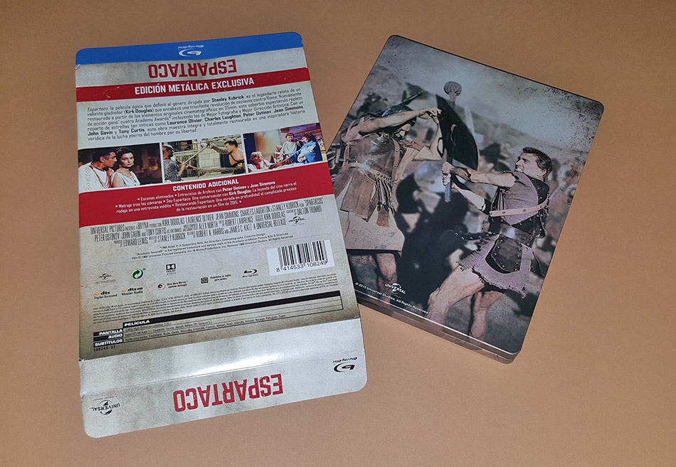 Fotografías del Steelbook de Espartaco en Blu-ray 5