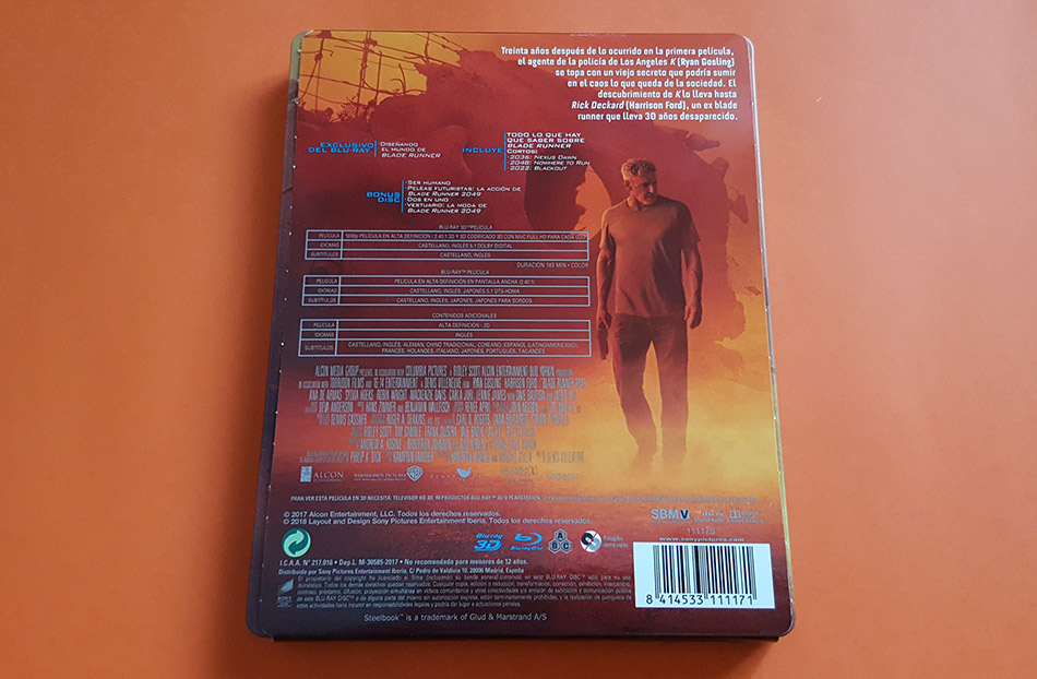 Fotografías del Steelbook de Blade Runner 2049 en Blu-ray 3D 4