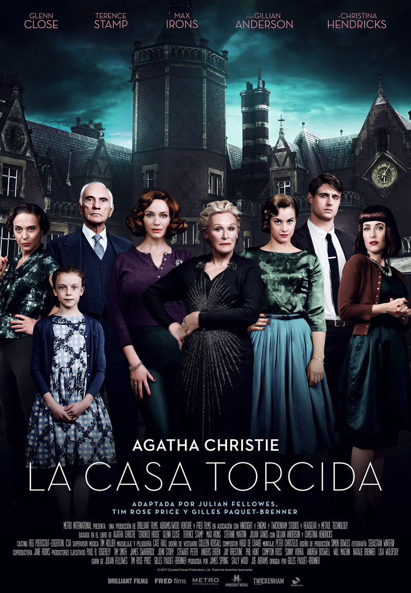 Tráiler y póster de La Casa Torcida, basada en la novela de Agatha Christie