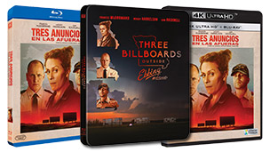 Tres Anuncios en las Afueras en Blu-ray, 4K y Steelbook