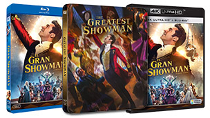 Anuncio oficial de El Gran Showman en Blu-ray, 4K y Steelbook
