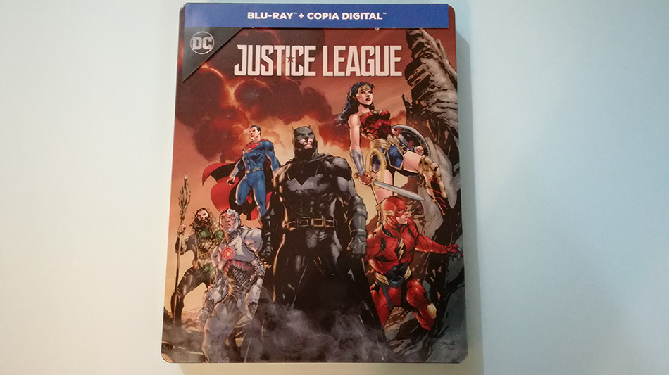 Fotografías del Steelbook ilustrado de Liga de la Justicia en Blu-ray 1