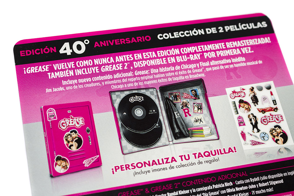 Fotografías del Steelbook con imanes de Grease 1 y 2 en Blu-ray 7