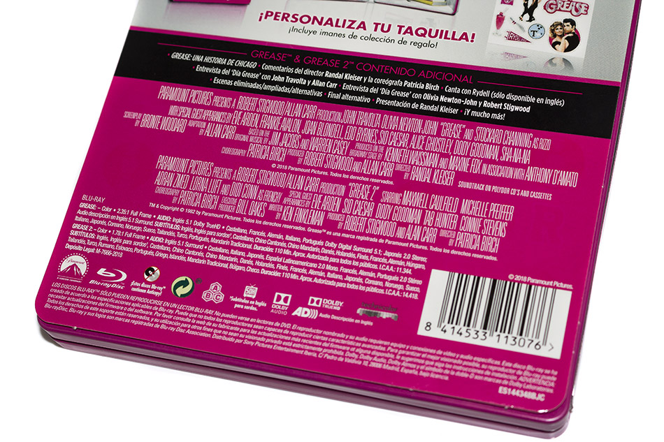 Fotografías del Steelbook con imanes de Grease 1 y 2 en Blu-ray 8