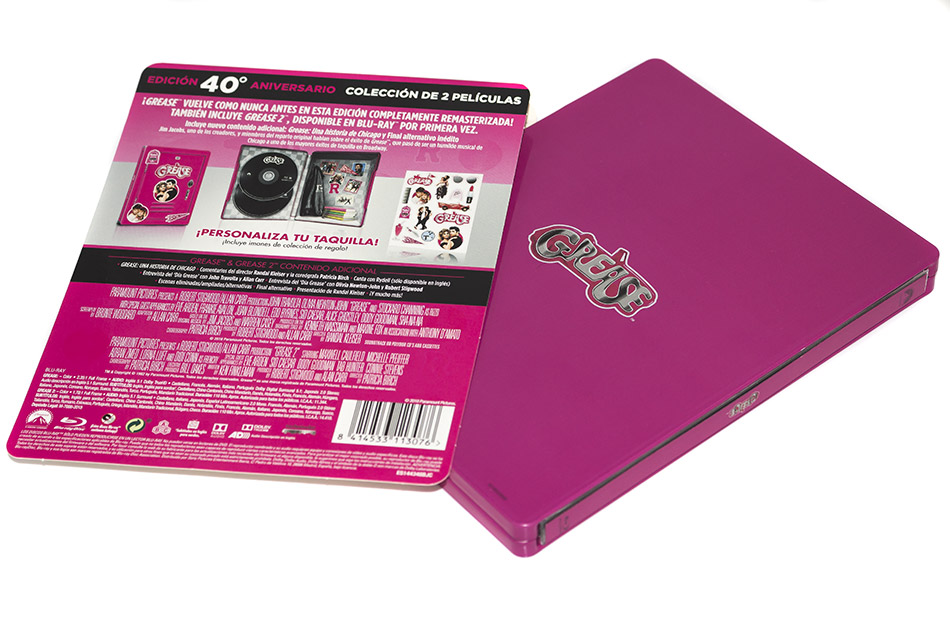 Fotografías del Steelbook con imanes de Grease 1 y 2 en Blu-ray 9