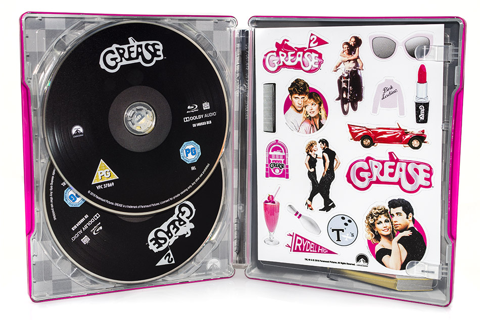 Fotografías del Steelbook con imanes de Grease 1 y 2 en Blu-ray 12