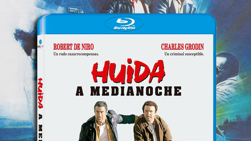 Diseño de la caja de Huida a Medianoche en Blu-ray