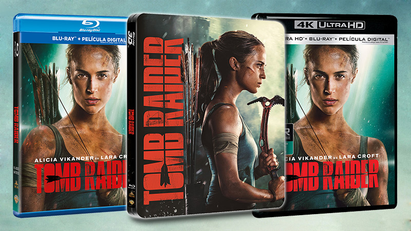 Carátulas y extras de Tomb Raider en Blu-ray, UHD 4K y Steelbook 3D