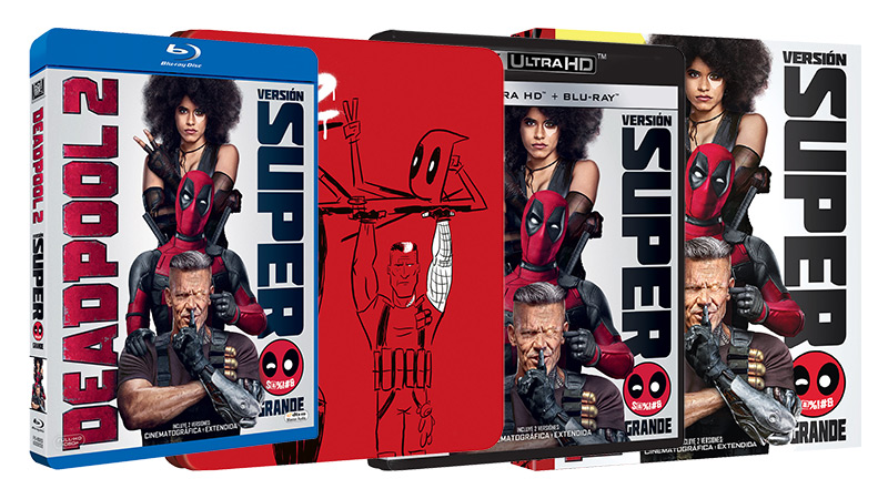 Deadpool 2 en Blu-ray, UHD 4K, Steelbook y una edición con libro