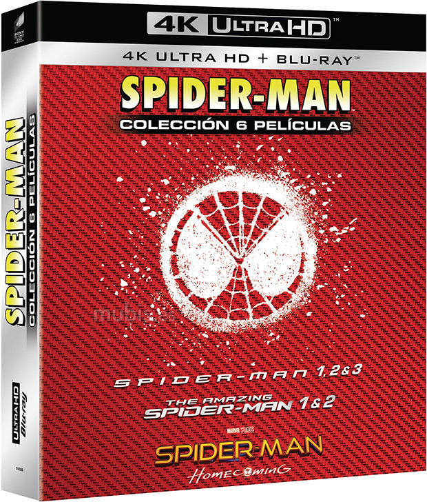 Packs con las 6 películas de Spider-Man en UHD 4K y Blu-ray