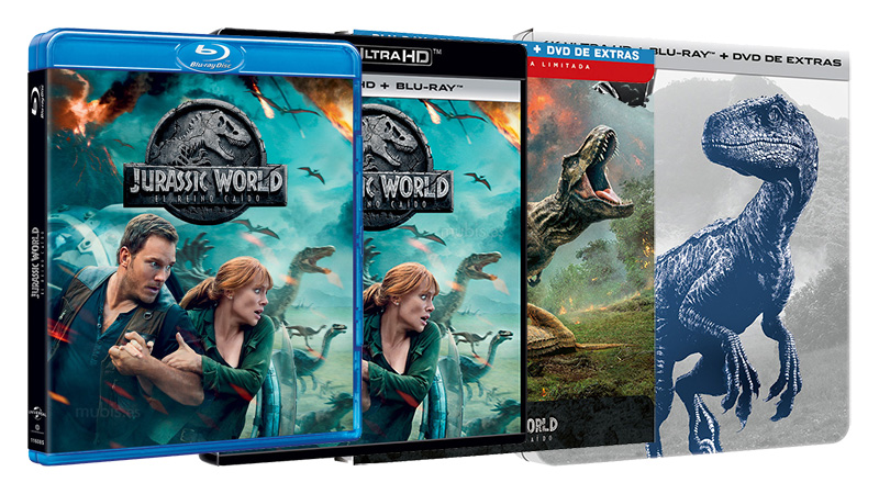 Diseños finales de Jurassic World: El Reino Caído en Blu-ray, 3D y 4K