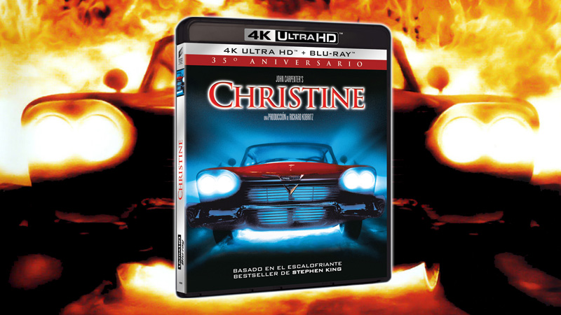 Carátula y contenidos del UHD 4K de Christine
